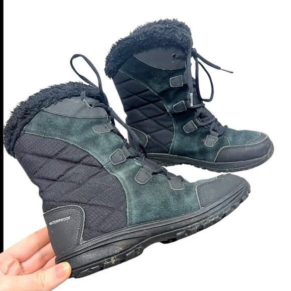 Columbia Ice Maiden II Women Size 6.5 Black Winter Boots - Picture 2 of 6
